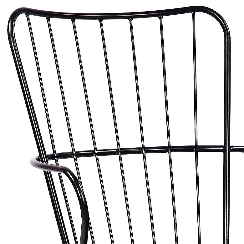 Image 3 Parisa Black Steel and Wood Accent Dining Chair more views