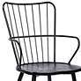 4_Parisa Black Steel and Wood Accent Dining Chair more views