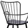 5_Parisa Black Steel and Wood Accent Dining Chair more views