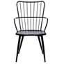 6_Parisa Black Steel and Wood Accent Dining Chair more views