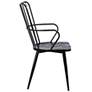 7_Parisa Black Steel and Wood Accent Dining Chair more views