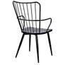 Parisa Black Steel and Wood Accent Dining Chair