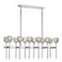 Parisian 12-Light 48 Inch Linear Polished Nickel Crystal Chandelier