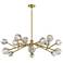 Parisian 18-Light 48 Inch Modern Sputnik Aged Brass Crystal Chandelier
