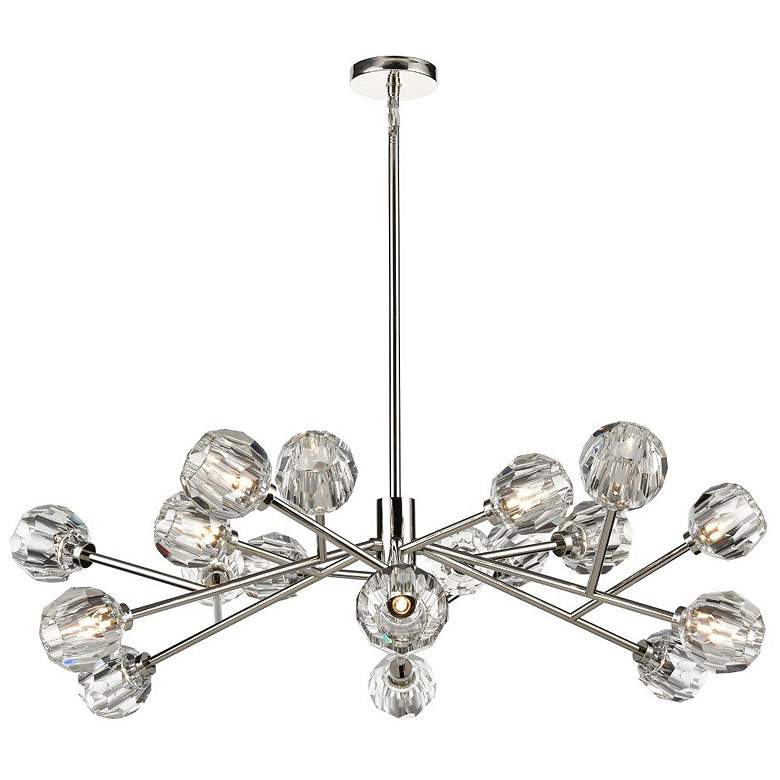 Image 1 Parisian 18-Light 48 Inch Modern Sputnik Polished Nickel Crystal Chandelier