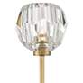 Parisian 24 Inch Crystal Candle Wall Sconce in Aged Brass