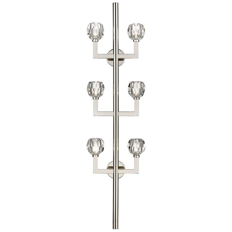 Image 1 Parisian 60 Inch Crystal Wall Sconce in Polished Nickel