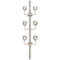 Parisian 60 Inch Crystal Wall Sconce in Polished Nickel