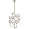 Parisian 8-Light 20 Inch Vertical Polished Nickel Crystal Chandelier