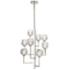 Parisian 8-Light 20 Inch Vertical Polished Nickel Crystal Chandelier
