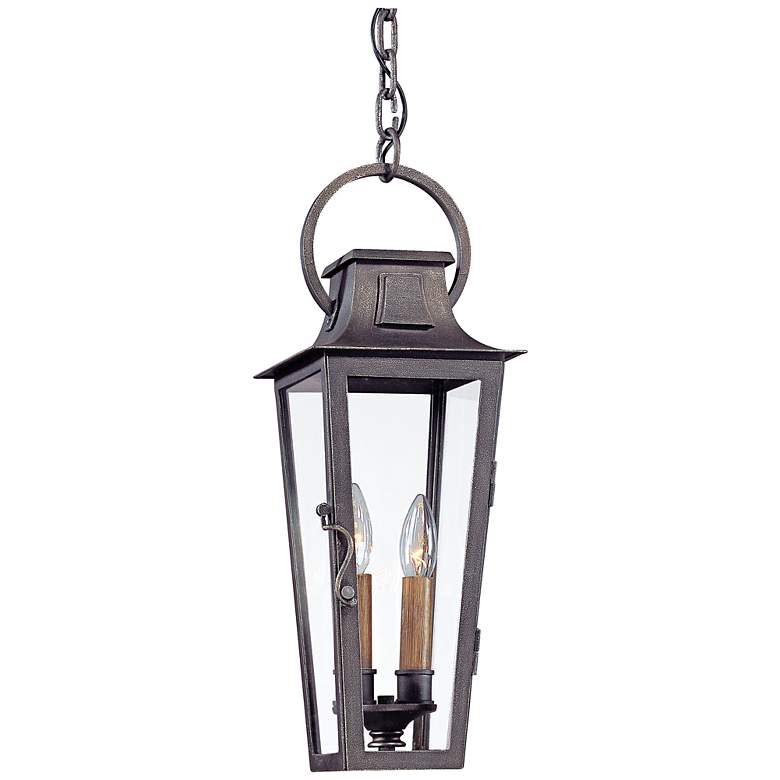 Image 1 Parisian Square 20 1/2 inchH  Aged Pewter Outdoor Hanging Light