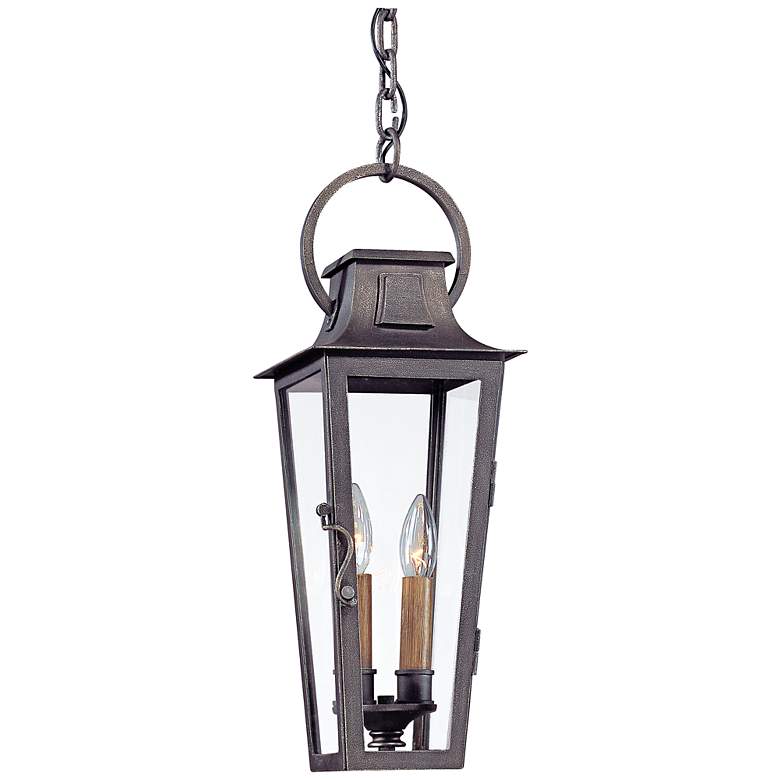 Image 1 Parisian Square 20 1/2"H Aged Pewter Outdoor Hanging Light