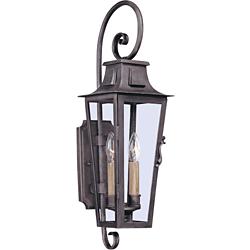 Parisian Square 24&quot; High Aged Pewter Outdoor Wall Light
