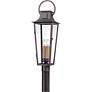 Parisian Square 30" High Aged Pewter Outdoor Post Light
