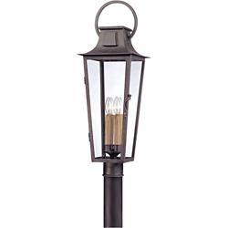 Parisian Square 30&quot; High Aged Pewter Outdoor Post Light