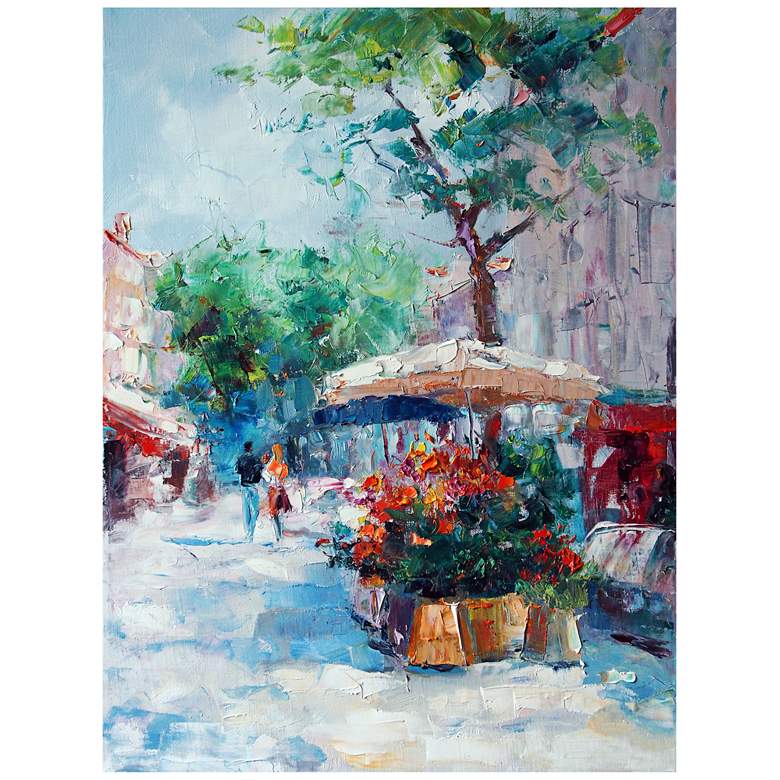 Image 1 Parisian Stroll 40"H All-Season Outdoor Canvas Wall Art
