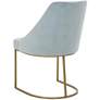 4_Parissa 22 1/4" Blue Coastal Velvet and Gold Dining Chairs Set of 2 more views