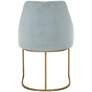 5_Parissa 22 1/4" Blue Coastal Velvet and Gold Dining Chairs Set of 2 more views