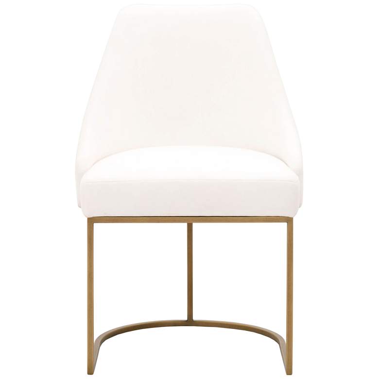 Image 2 Parissa Peyton-Pearl and Brushed Gold Dining Chairs Set of 2 more views