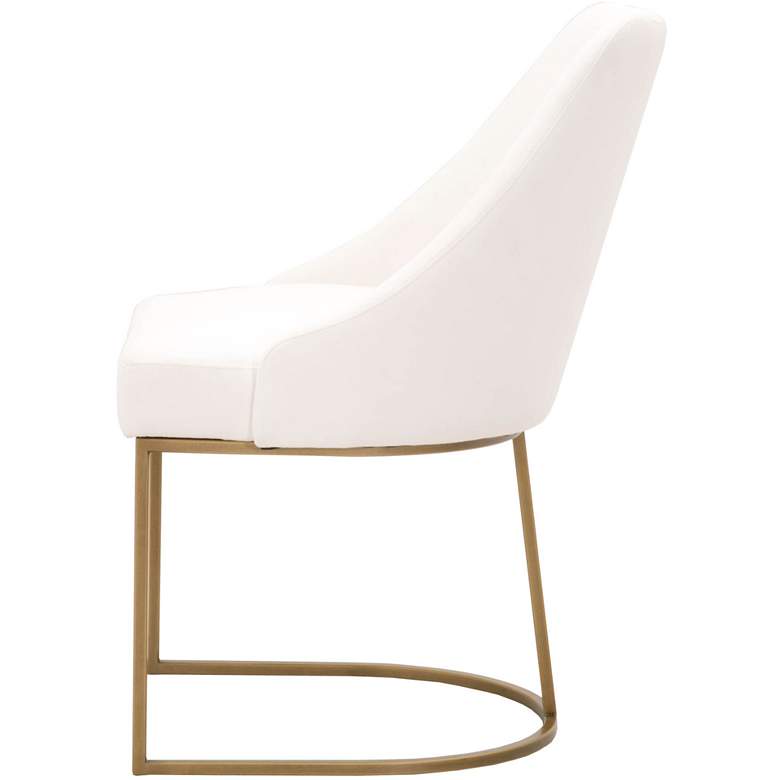 Image 3 Parissa Peyton-Pearl and Brushed Gold Dining Chairs Set of 2 more views