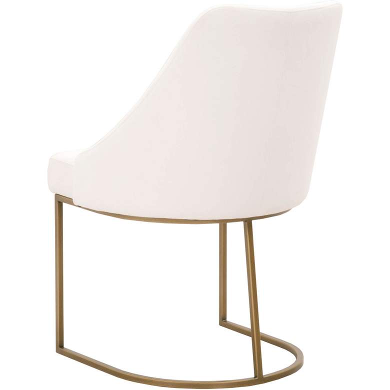 Image 4 Parissa Peyton-Pearl and Brushed Gold Dining Chairs Set of 2 more views