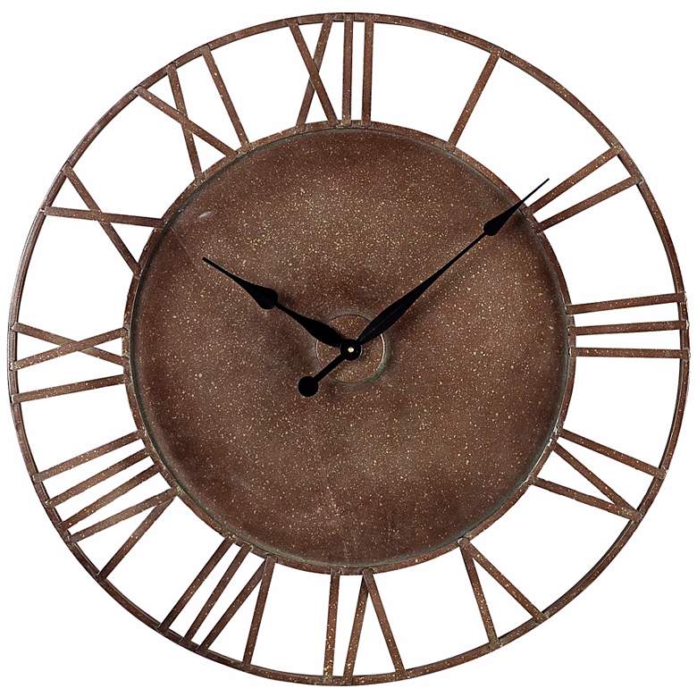 Image 1 Parity Bronze 32 inch Wide Outdoor Wall Clock