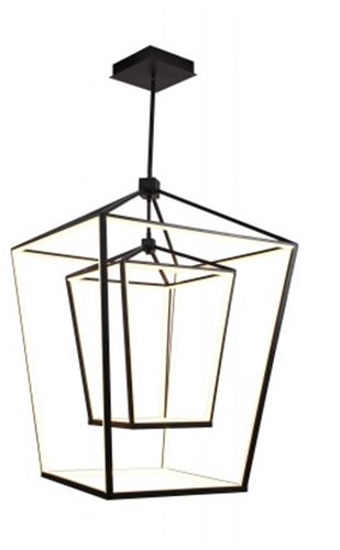 Image 2 Park Ave. 30"W Double Carriage LED Pendant in Black more views