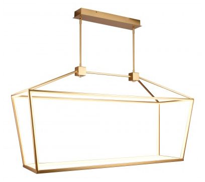 Thumbnail2 of Park Ave. 54"W LED Linear Pendant in Gold more views