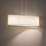 Thumbnail1 of Park Avenue 11.63"H x 30.63"W 1-Light Linear Pendant in Aged Bras