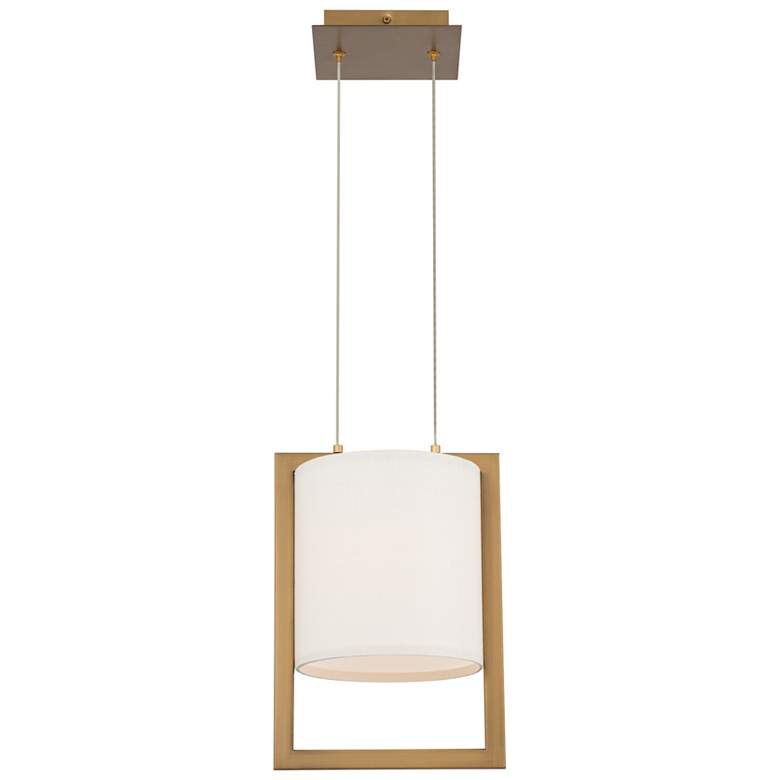 Image 1 Park Avenue 12.38 inchH x 9 inchW 1-Light Pendant in Aged Brass