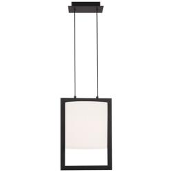 Park Avenue 12.38"H x 9"W 1-Light Pendant in Black