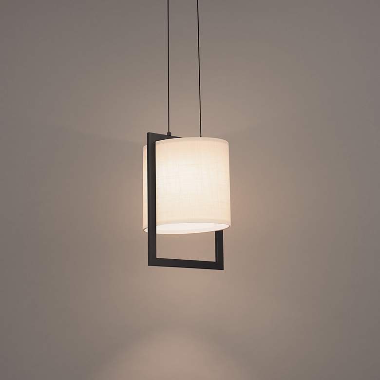 Image 1 Park Avenue 12.38"H x 9"W 1-Light Pendant in Black