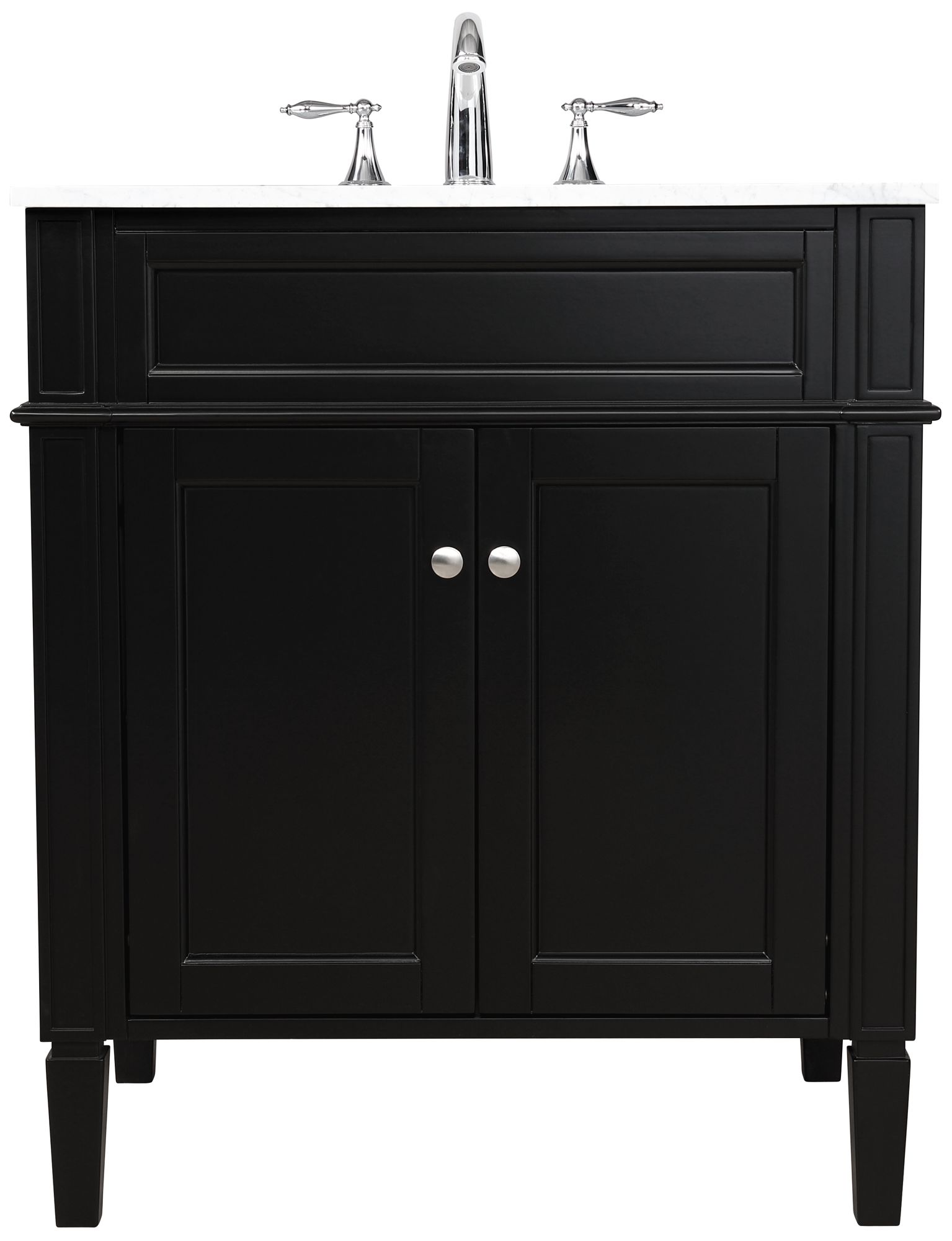 Image 2 Park Avenue 30" Wide Black Single Sink Bathroom Vanity