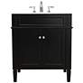 2_Park Avenue 30" Wide Black Single Sink Bathroom Vanity