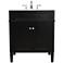 Park Avenue 30" Wide Black Single Sink Bathroom Vanity