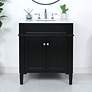 1_Park Avenue 30" Wide Black Single Sink Bathroom Vanity