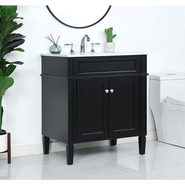 Image 3 Park Avenue 30" Wide Black Single Sink Bathroom Vanity more views