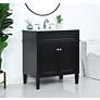 3_Park Avenue 30" Wide Black Single Sink Bathroom Vanity more views