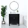 5_Park Avenue 30" Wide Black Single Sink Bathroom Vanity more views