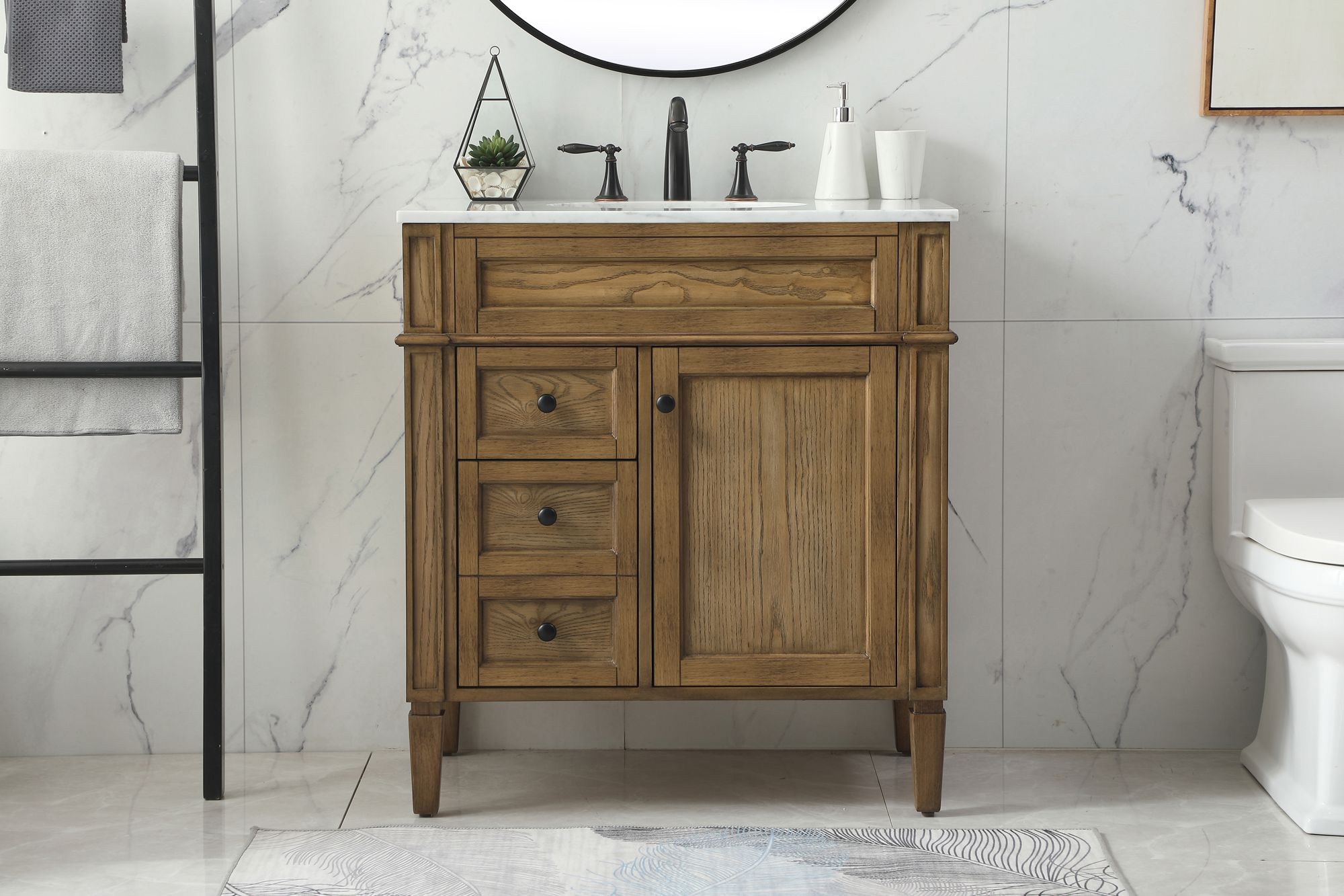 Image 3 Park Avenue 32" Wide Driftwood Single Sink Bathroom Vanity more views