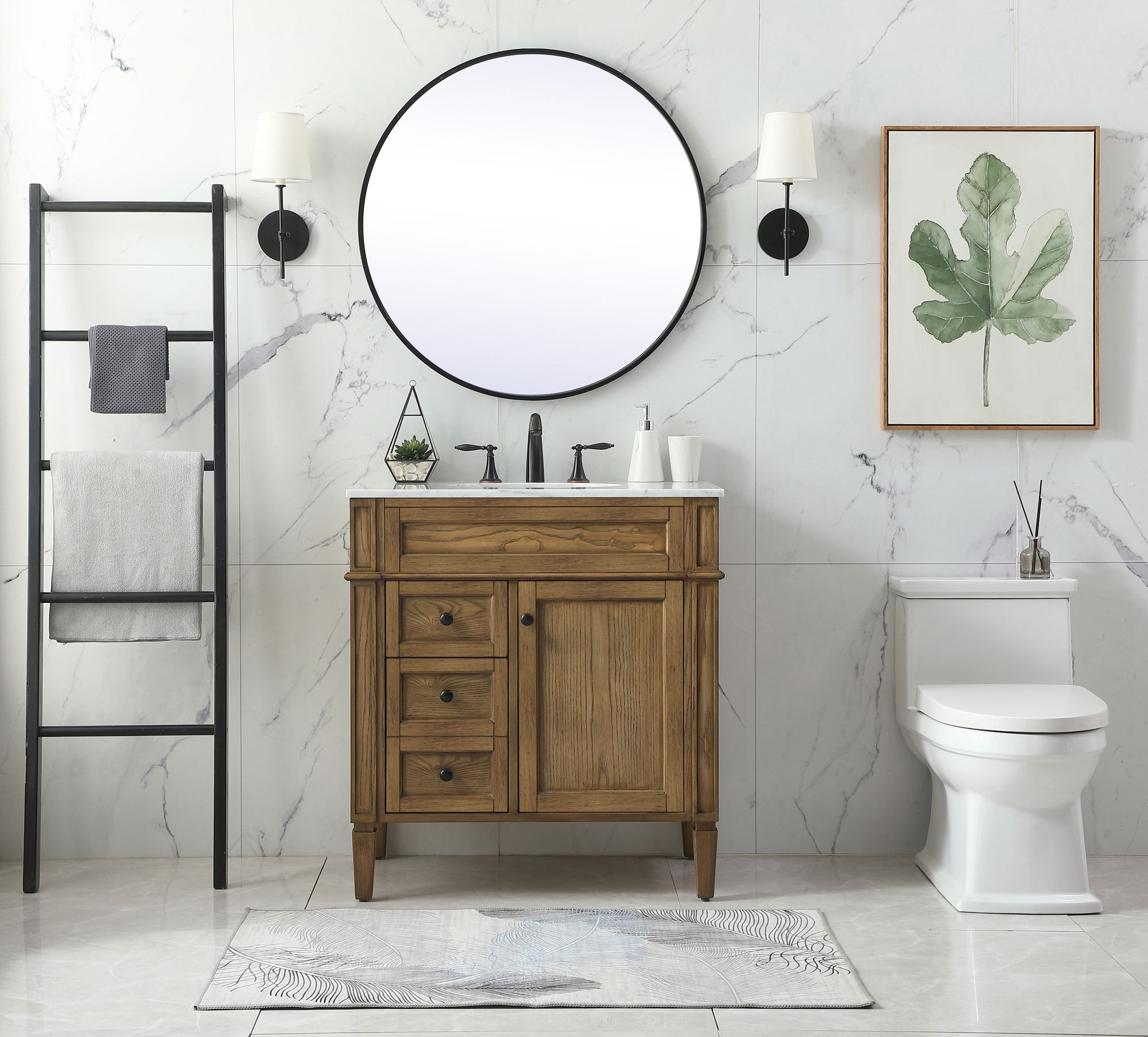 Image 6 Park Avenue 32" Wide Driftwood Single Sink Bathroom Vanity more views