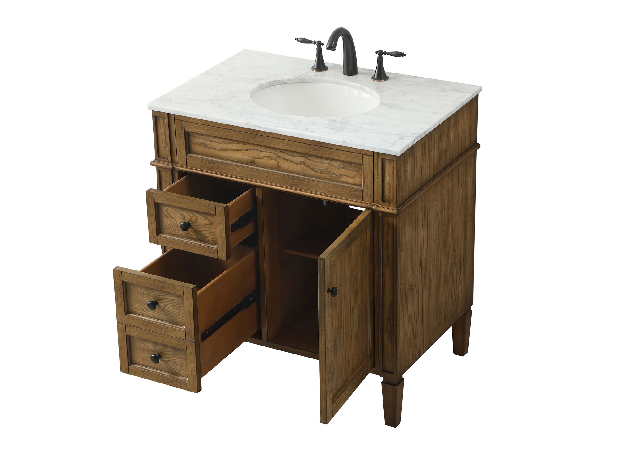 Park Avenue 32" Wide Driftwood Single Sink Bathroom Vanity