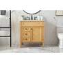 3_Park Avenue 32"W Natural Wood Single Sink Bathroom Vanity more views