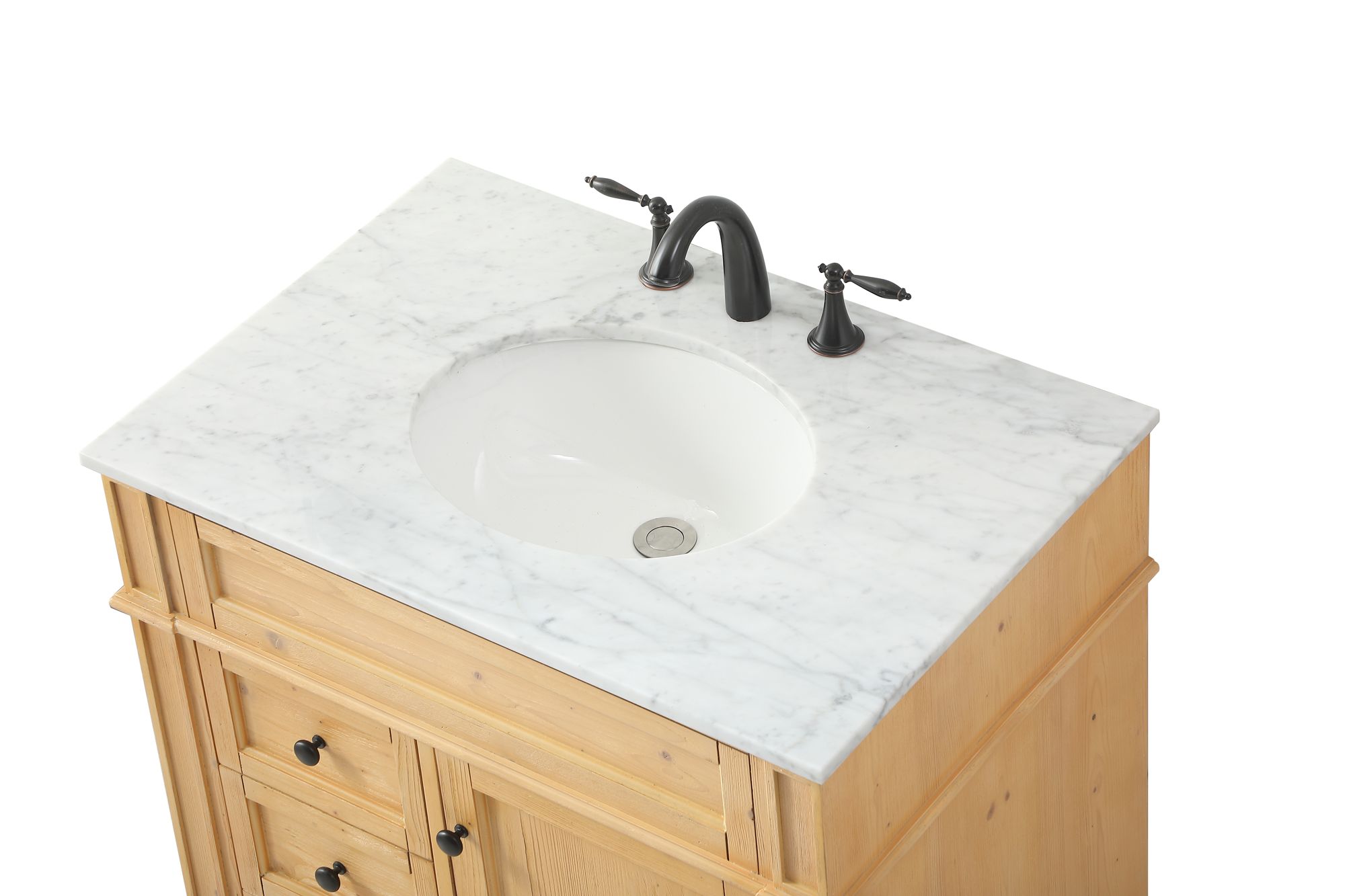 Park Avenue 32"W Natural Wood Single Sink Bathroom Vanity