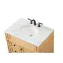 Park Avenue 32"W Natural Wood Single Sink Bathroom Vanity