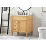4_Park Avenue 32"W Natural Wood Single Sink Bathroom Vanity more views