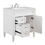 3_Park Avenue 32"W White 2-Drawer Single Sink Bathroom Vanity more views