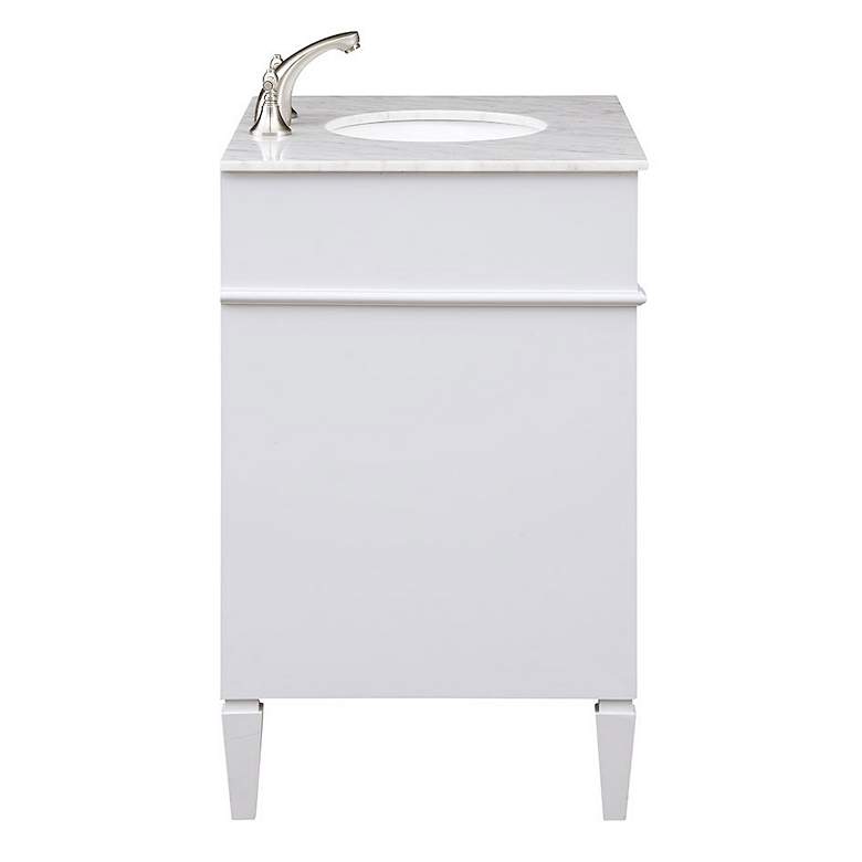 Image 7 Park Avenue 32"W White 2-Drawer Single Sink Bathroom Vanity more views