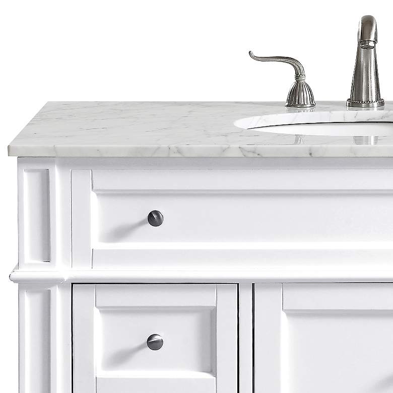 Image 3 Park Avenue 40"W White 3-Drawer Single Sink Bathroom Vanity more views