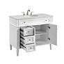 4_Park Avenue 40"W White 3-Drawer Single Sink Bathroom Vanity more views